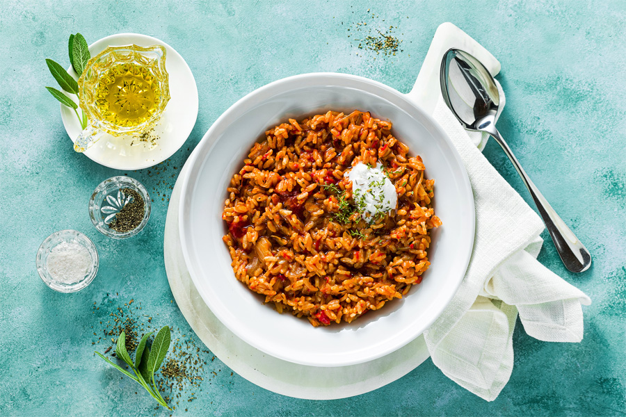 Risotto cremoso a la boloñesa utilizando un Thermomix