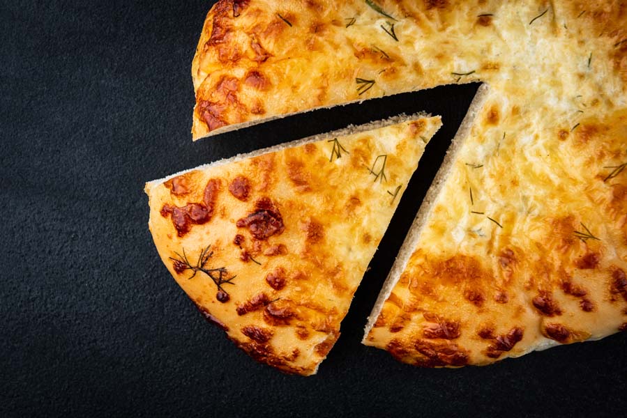 Focaccia au fromage utilisant un Thermomix