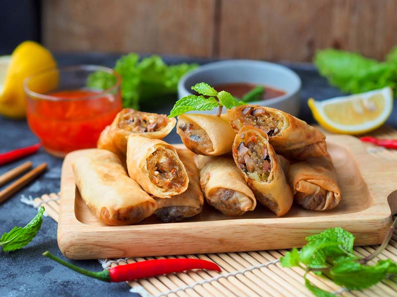 Crispy Chicken Rolls using a Thermomix