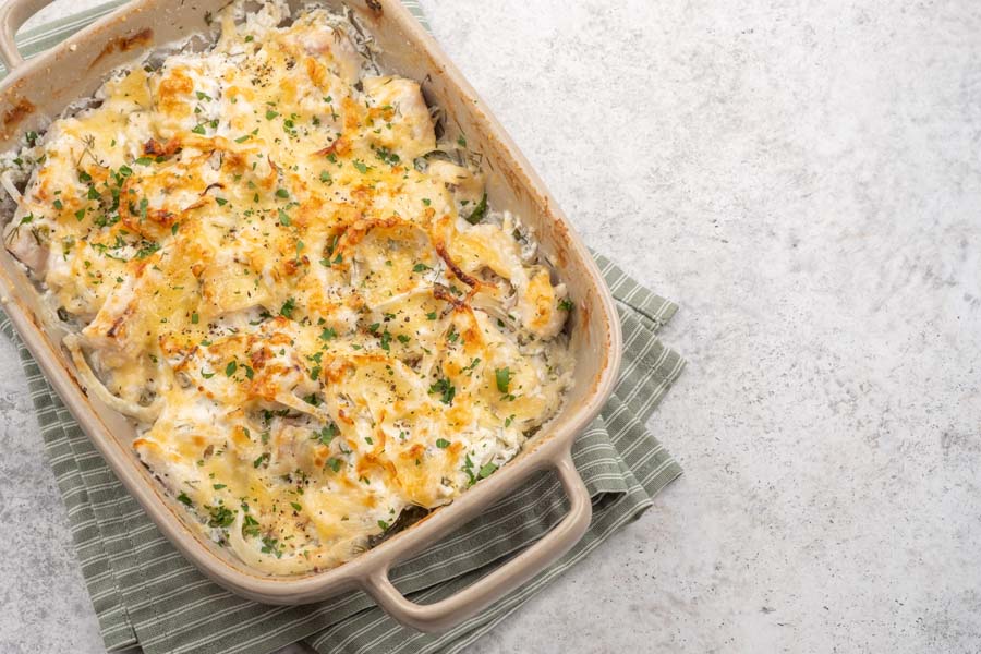 Cazuela de coliflor con queso utilizando un Compact Cook
