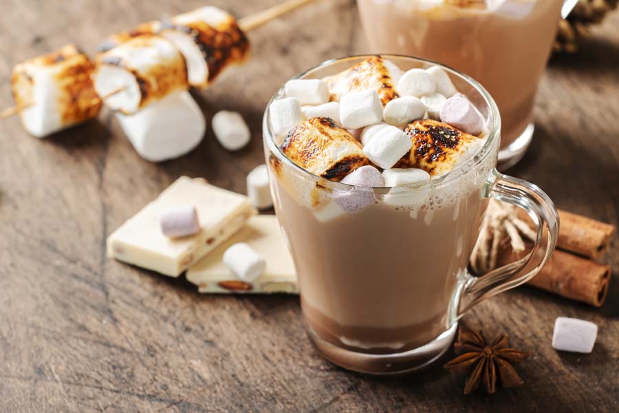 Chocolate caliente con malvaviscos utilizando un Silvercrest Monsieur Cuisine