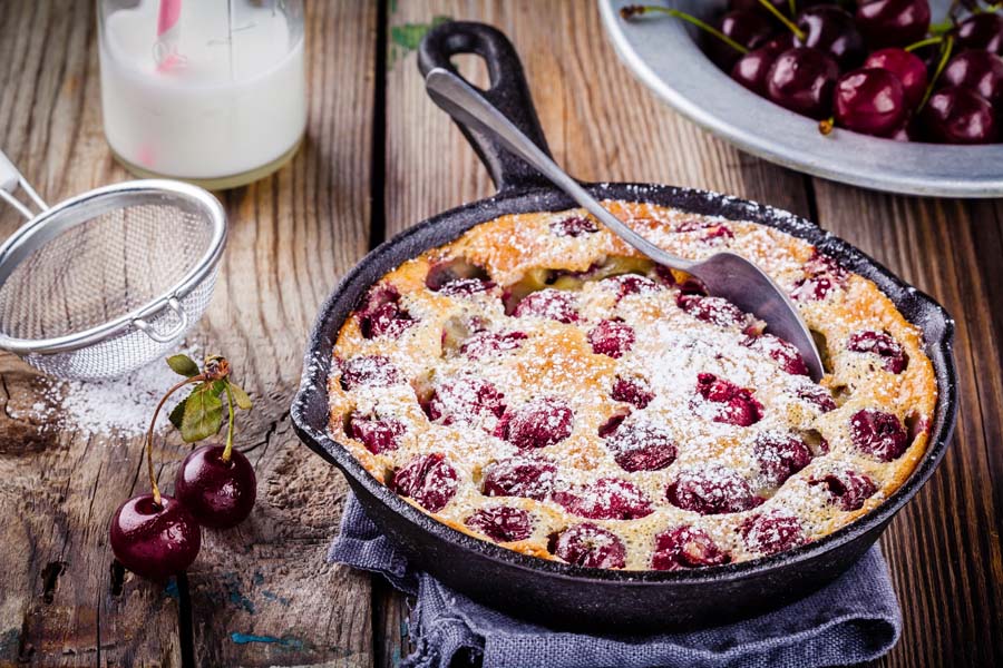 Cherry, Hazelnut, and Speculoos Clafoutis using a Thermomix