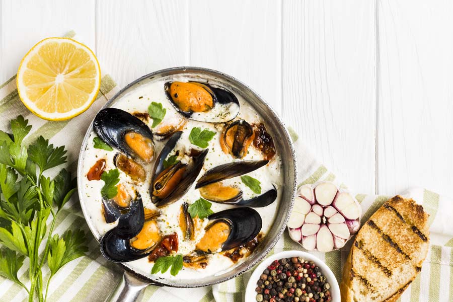Moules Crémeuses utilisant un Thermomix