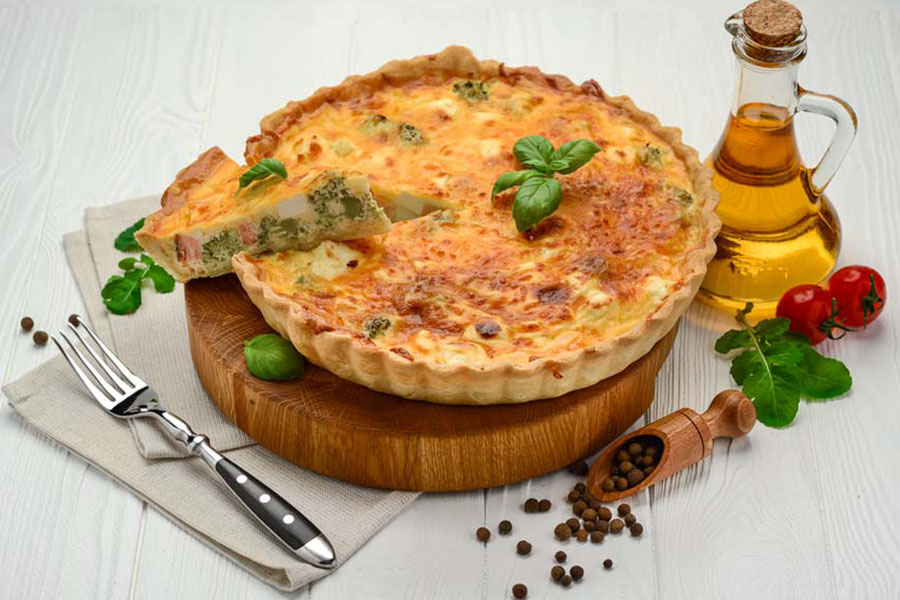 كيش السلمون والكوسا باستخدام Thermomix