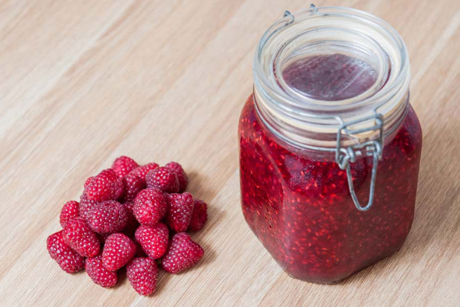 Raspberry jam using a Thermomix