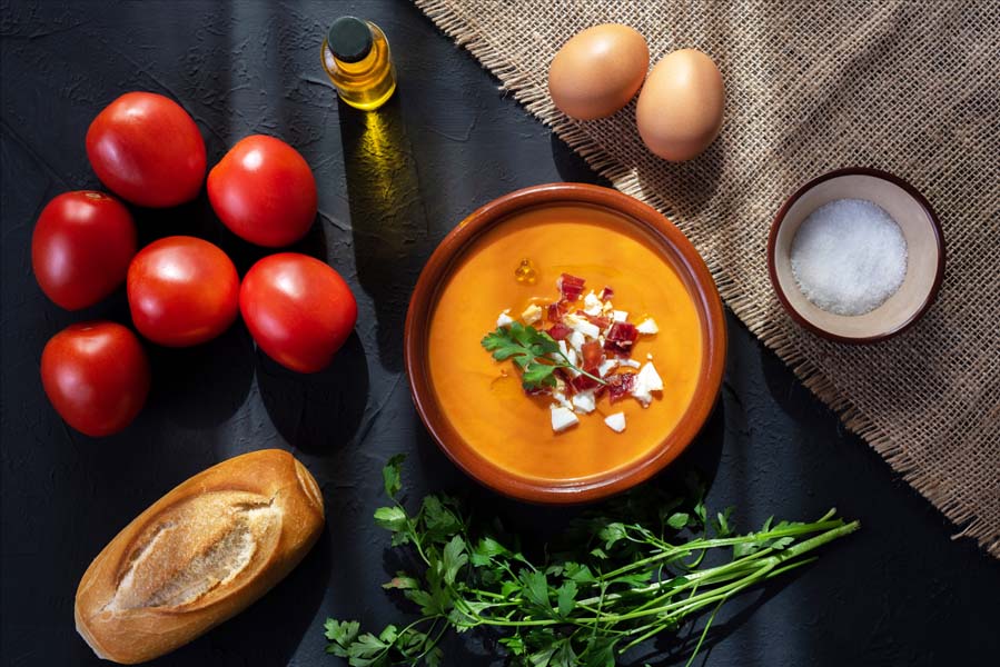 Salmorejo using a Thermomix