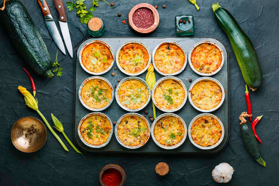 Flan de courgettes utilisant un Silvercrest Monsieur Cuisine