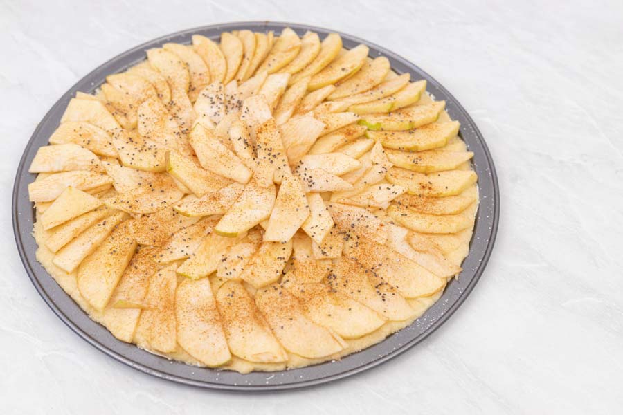 Tarte aux pommes sans pâte utilisant un Fagor
