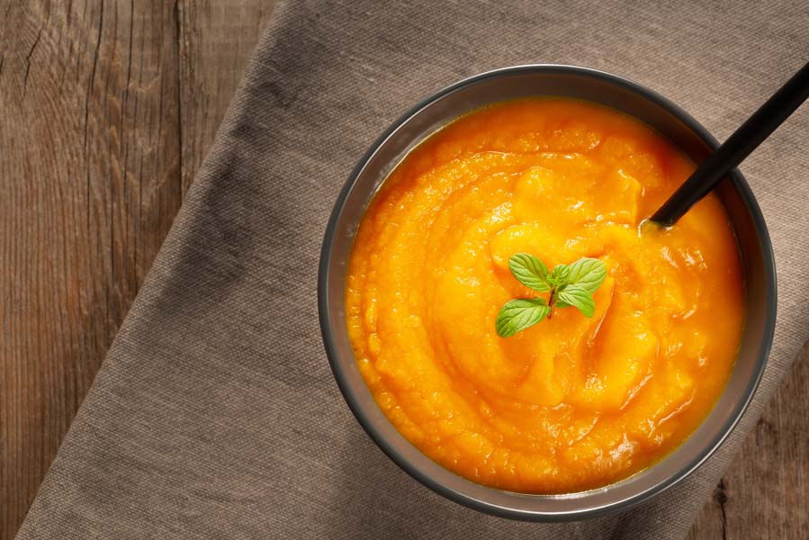 Purée de butternut utilisant un Silvercrest Monsieur Cuisine