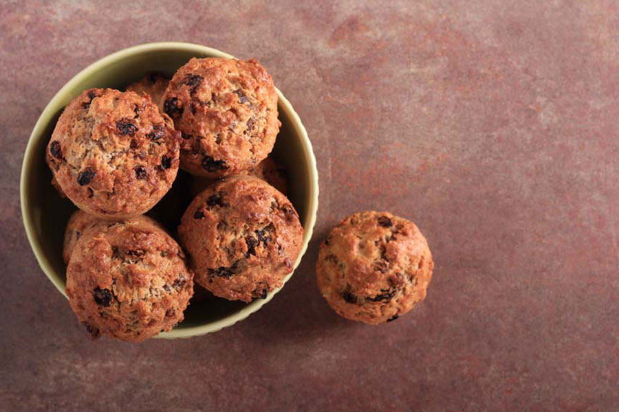 Muffins aux flocons d'avoine et pépites de chocolat utilisant un Magimix Cook Expert