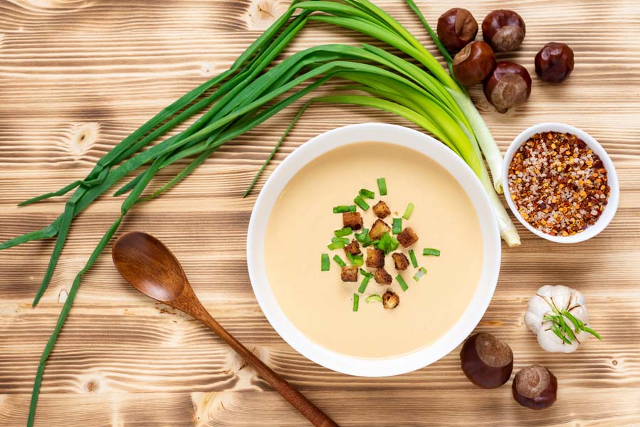 Creamy Chestnut Soup using a Arthur Martin