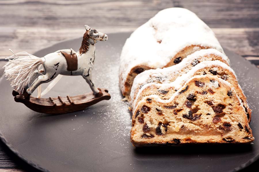 Gâteau de Noël allemand traditionnel utilisant un Lufthous