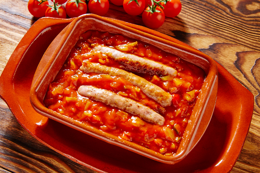 Leczo (ratatouille de saucisse fumée) utilisant un Thermomix