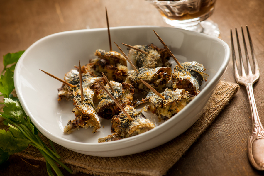 Sardinas Rellenas de Espinacas y Tomates utilizando un Küken