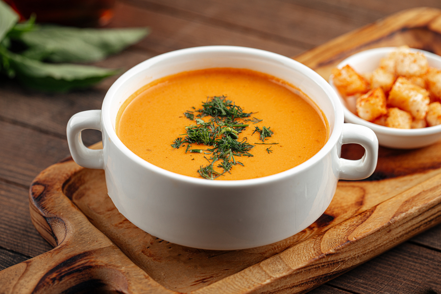 Sopa de Calabacín y Zanahoria con Queso Kiri utilizando un Moulinex i-Companion