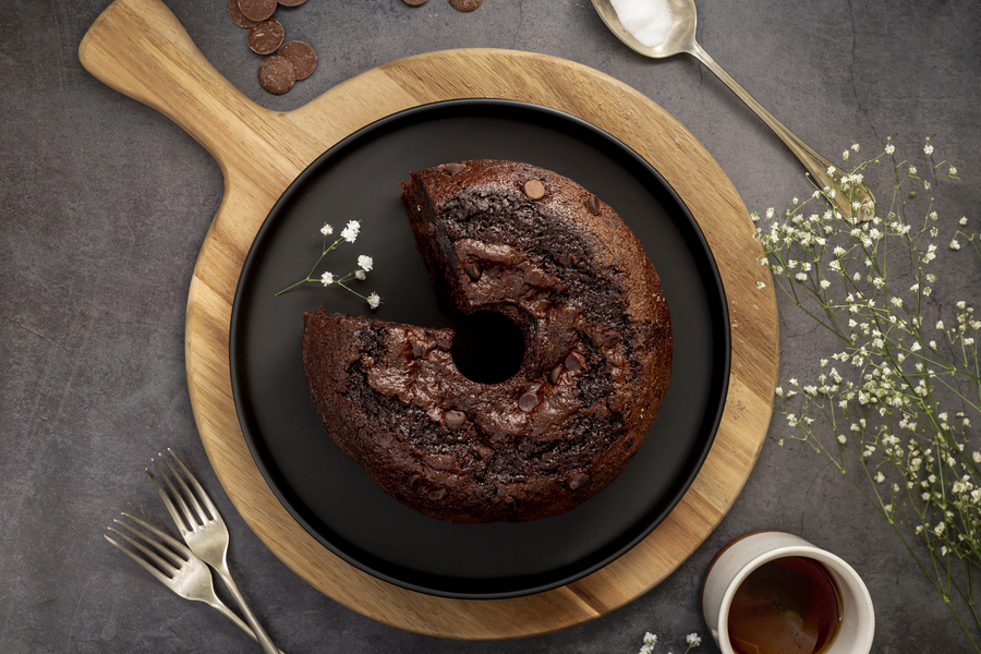 Gâteau au chocolat et fromage blanc utilisant un Thermomix