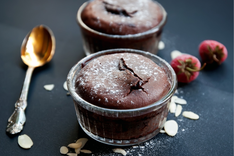 Chocolate Lava Cakes with Fleur de Sel using a Aldi