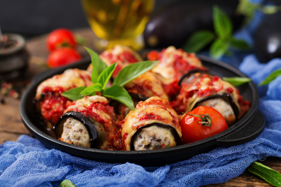Involtini de berenjena con tomate utilizando un Kenwood