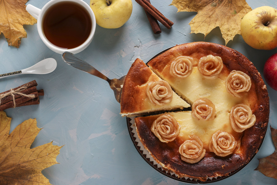 Cheesecake aux pommes utilisant un Thermomix
