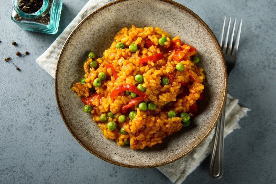 Arroz meloso con verduras utilizando un Thermomix