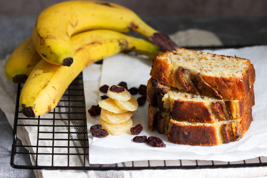 Pain aux bananes sans gluten utilisant un Thermomix