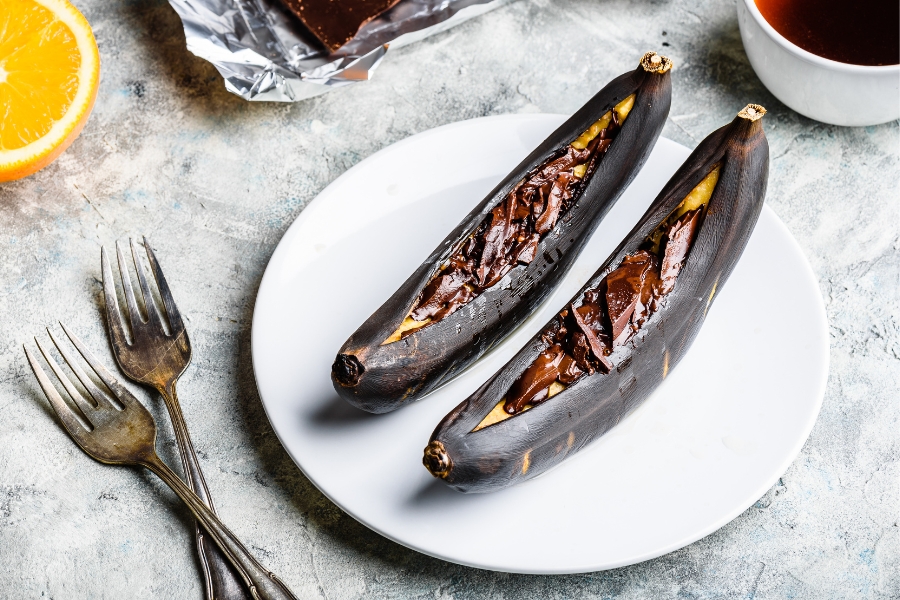 2 melting heart bananas using a Aldi