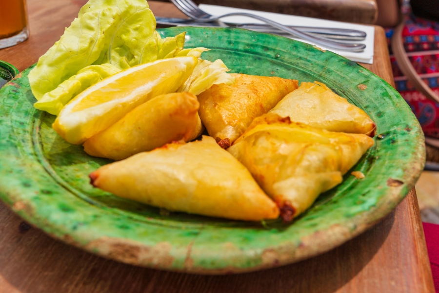 Potato and cheese briouates using a Küken