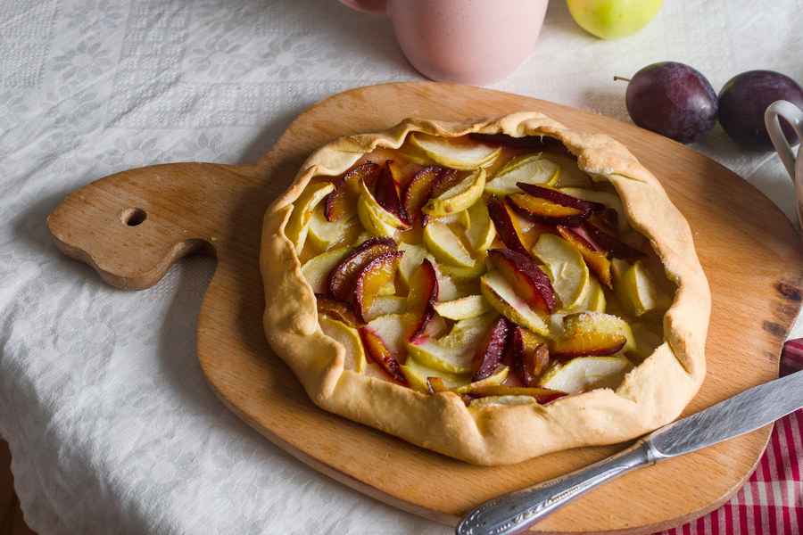 galette de ciruelas utilizando un Kenwood