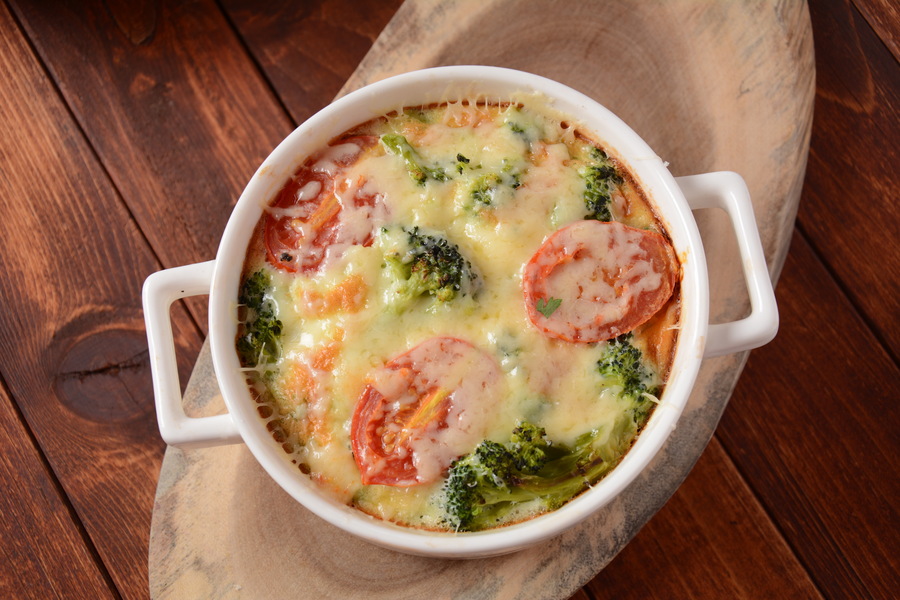 cazuela de brócoli, huevo y queso utilizando un Aldi