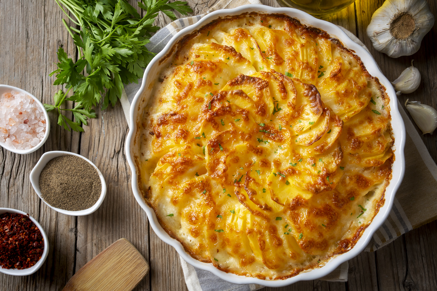 Gratinado de patatas utilizando un Silvercrest Monsieur Cuisine