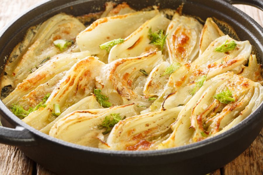 Gratinado de Hinojo Salteado utilizando un Create