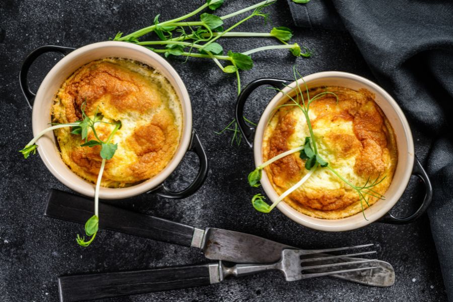Soufflé con Camembert utilizando un Thermomix