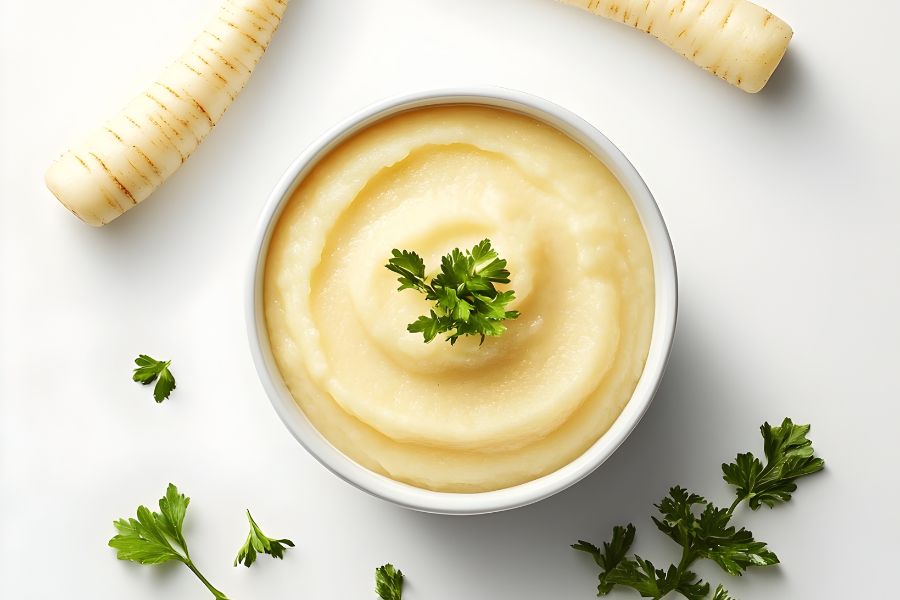 Purée crémeuse de panais utilisant un Thermomix