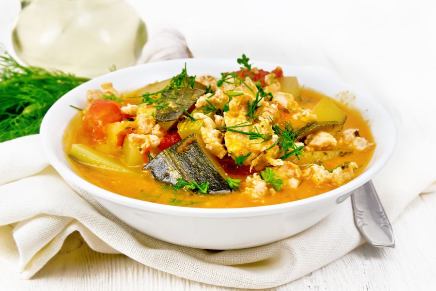 Estofado de pescado brasileño utilizando un Thermomix