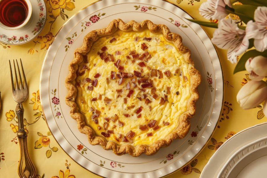 Onion and Bacon Tart using a Thermomix