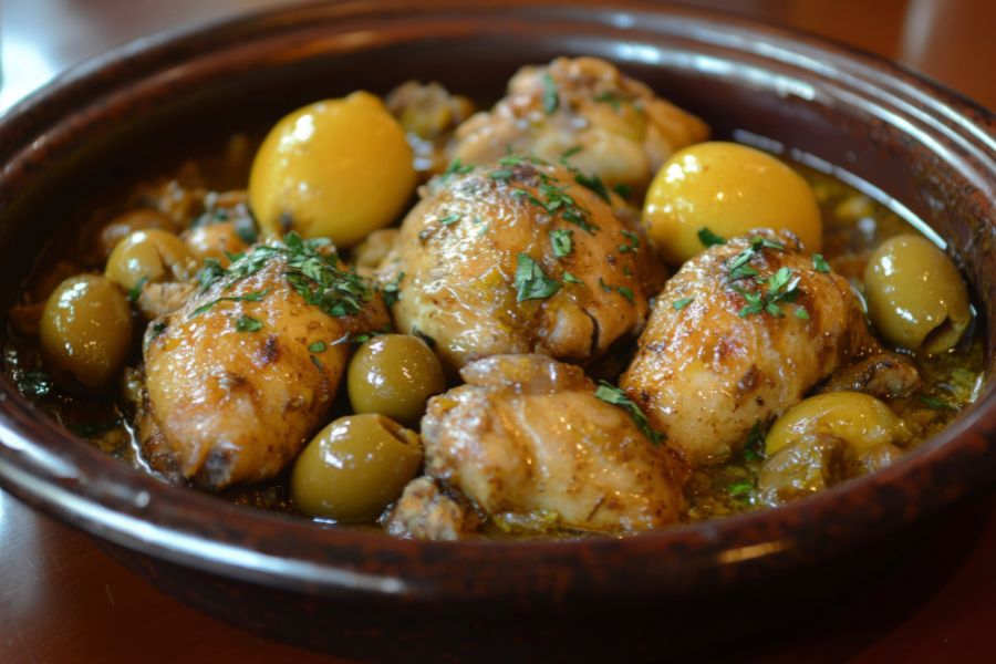 Tajine de Poulet aux Olives utilisant un Moulinex i-Companion