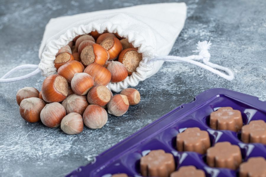 Gianduja Flower Chocolates using a Thermomix