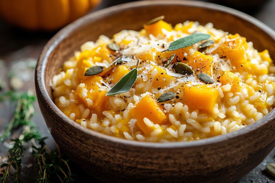 Risotto cremoso de calabaza Butternut utilizando un Kenwood