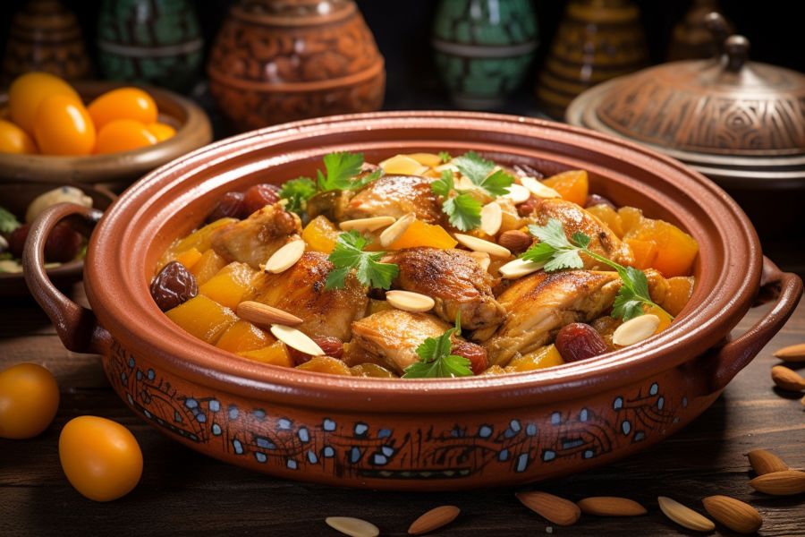 Almond Chicken Tagine using a Compact Cook