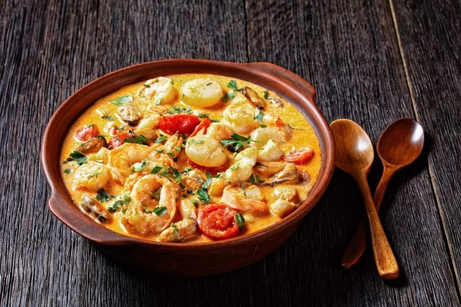 مأكولات بحرية كولومبو باستخدام Aldi
