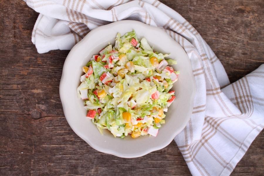 Salade de Surimi et Chou utilisant un Moulinex i-Companion