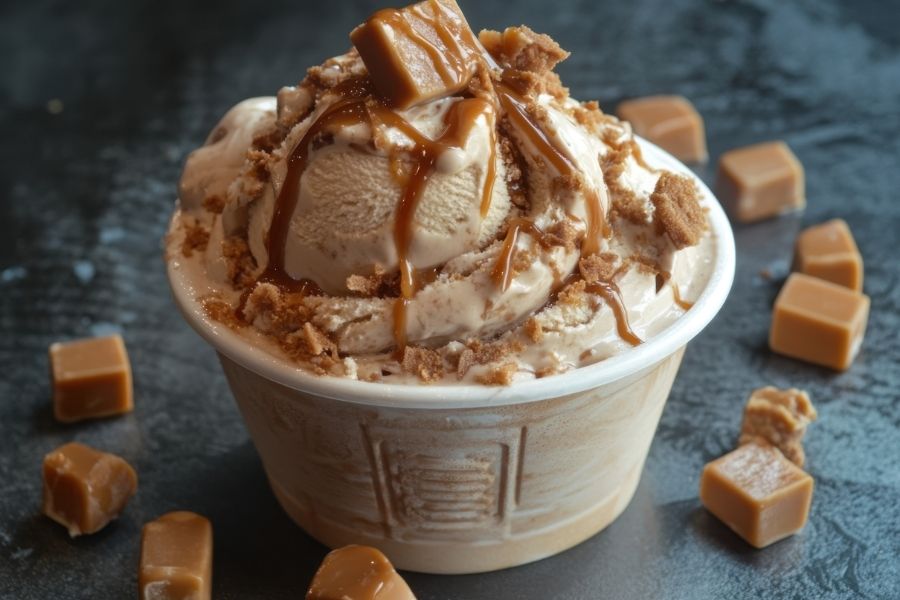 Extase glacée au caramel utilisant un Thermomix