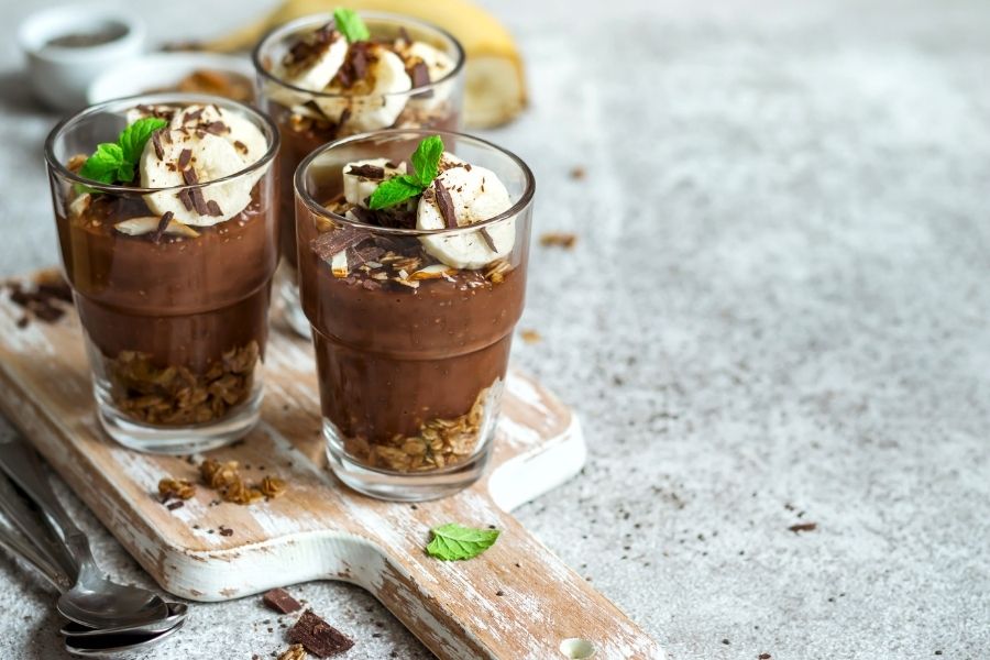 Chocolate Chia Banana Dessert using a Magefesa - KudoCook