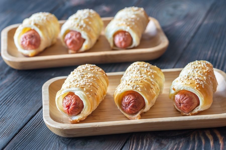 Delicia de Brioche de Salchicha utilizando un Aldi